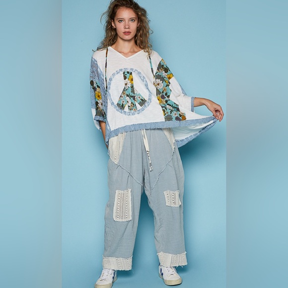 #056 POL oversized lace hoody top - Picture 8 of 8